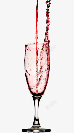 玻璃杯红酒喷溅素材