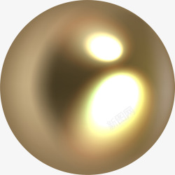 简约圆球唯美金色圆球高清图片