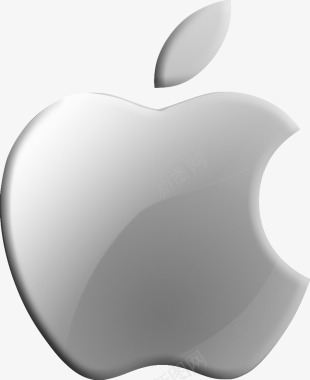 灰白色调苹果logo图标图标