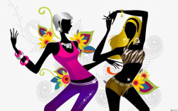 跳舞的女生素材