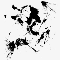 彩色喷溅油墨素材