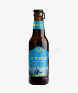 黄岛印象啤酒瓶装496ML素材