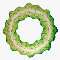 绿色曲线圆环素材