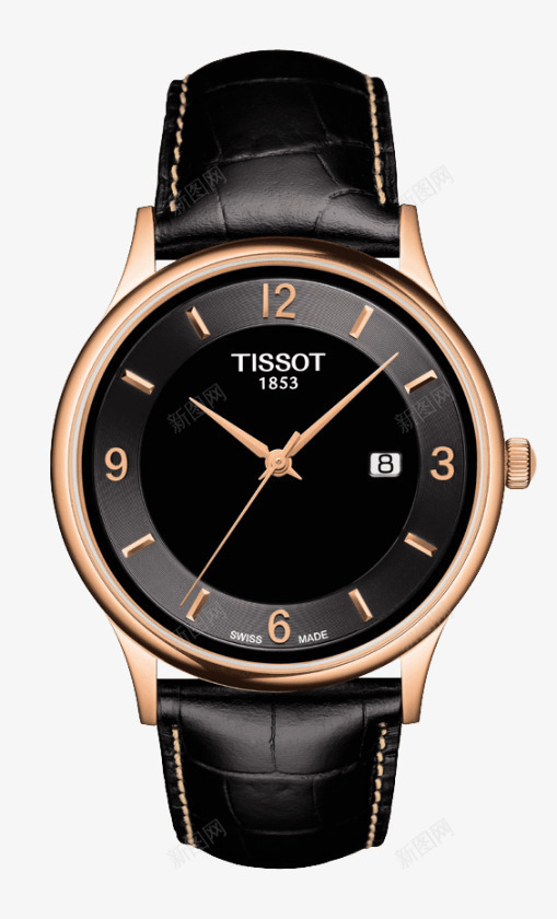 天梭黑色腕表手表女表png免抠素材_88icon https://88icon.com TISSOT 产品实物 天梭 女士表 女表 手表 机械女表 腕表 表