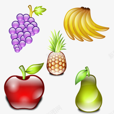 菠萝特写卡通水果图标图标