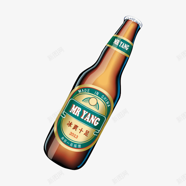 啤酒瓶子png免抠素材_88icon https://88icon.com 啤酒 啤酒瓶 喝酒 酒类 高清