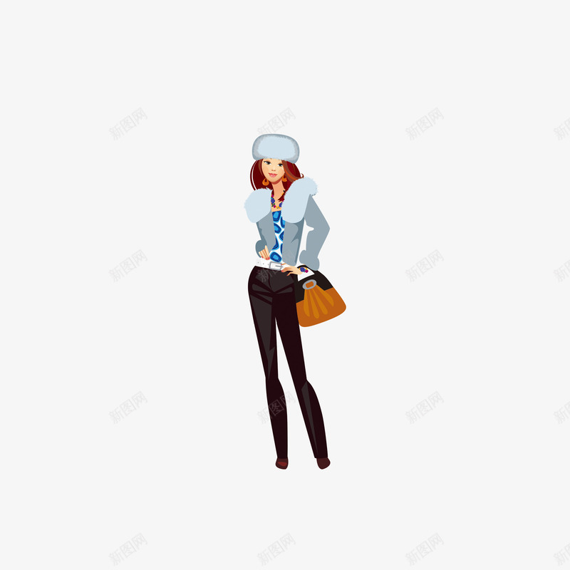 女郎图案png免抠素材_88icon https://88icon.com 女性图案 时尚女孩 穿羽绒服的女性 购物女性