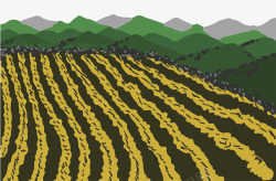 蔬菜种植插画手绘插图农地种植插画高清图片