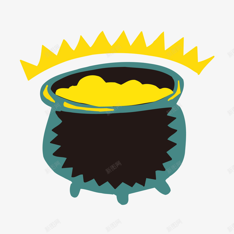卡通金币坛子png免抠素材_88icon https://88icon.com 坛子 金币 金币矢量 黄金