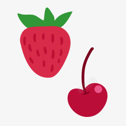 草莓与樱桃素材