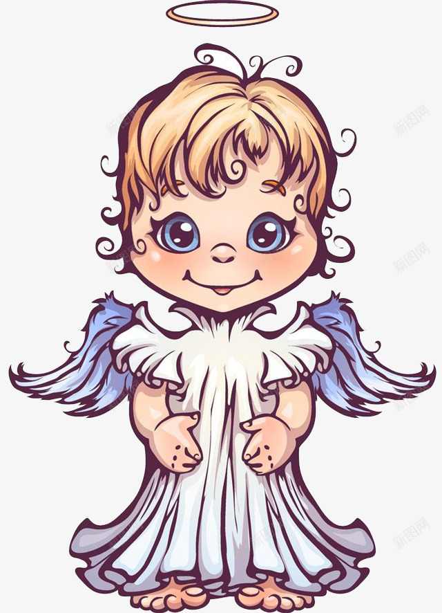 小娃娃天使png免抠素材_88icon https://88icon.com 卡通手绘 可爱画风 天使 带翅膀的女孩 精灵 装饰
