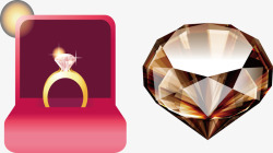 三重惊喜钻石和戒指高清图片