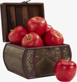 盒子里的红苹果素材