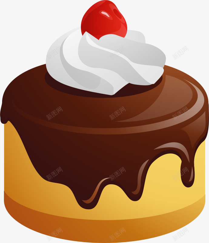 樱桃卡通巧克力蛋糕png免抠素材_88icon https://88icon.com 卡通 卡通蛋糕 巧克力 巧克力蛋糕 蛋糕卡通