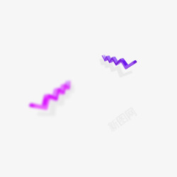 紫色漂浮曲线造型素材