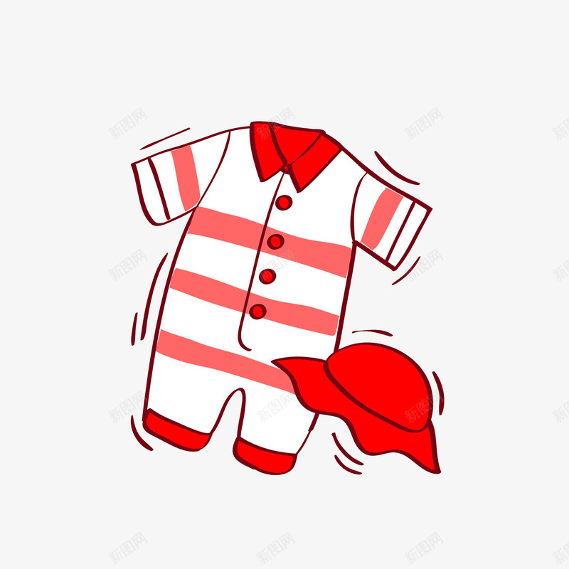 卡通红色衣服图png免抠素材_88icon https://88icon.com 卡通 婴儿服饰 帽子 插图 服装 漫画衣服 简笔画衣服 红色的 衣服