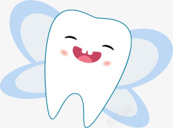 一颗牙齿卡通牙齿图标高清图片