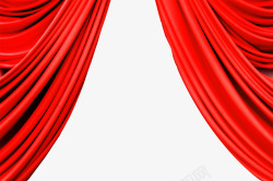 拉开的鲜艳红色舞台背景布素材