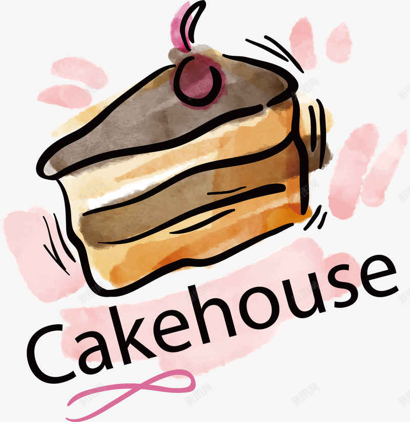 蛋糕房矢量图ai免抠素材_88icon https://88icon.com 三层蛋糕 手绘 樱桃 甜点 蛋糕 蛋糕房 矢量图