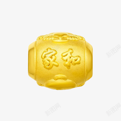 周大福家和黄金转运珠png免抠素材_88icon https://88icon.com 产品实物 周大福 家和 童趣 黄金转运珠