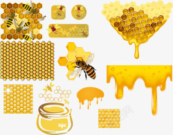 酿蜜蜜蜂蜂蜜蜂窝高清图片