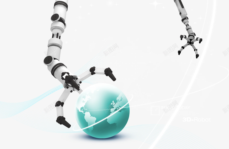 机械手psd免抠素材_88icon https://88icon.com 商务 地球 工程 机器人 机械手 电子 科技 领先全球