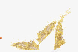 金色啤酒花页面装饰素材