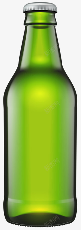 绿色啤酒瓶png免抠素材_88icon https://88icon.com 啤酒 手绘 绿色 饮料