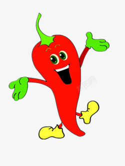 开心的红辣椒素材