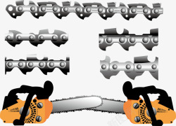 传动装置两把电锯高清图片