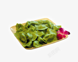 绿色蔬菜饺子营养素材