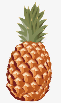 一个卡通的水果菠萝矢量图素材