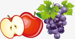 苹果葡萄水果素材