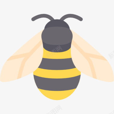 野生香菇蜜蜂图标图标