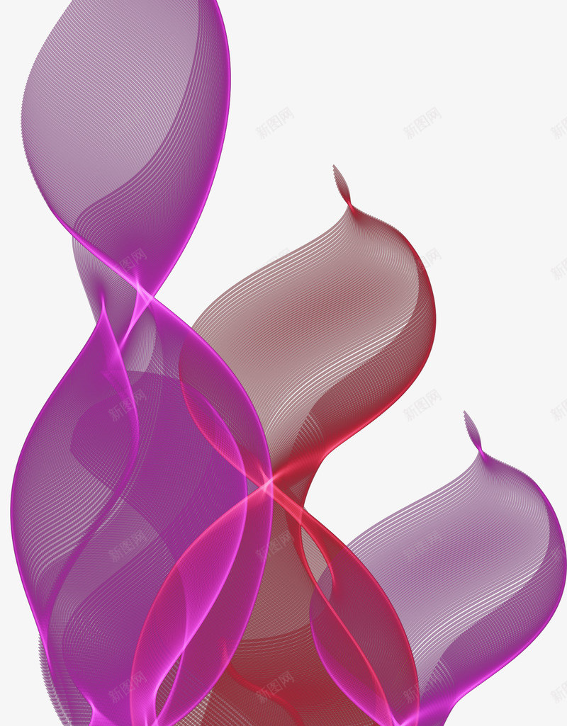 紫色清新曲线绸带效果元素png免抠素材_88icon https://88icon.com 免抠PNG 效果元素 曲线 清新 紫色 绸带