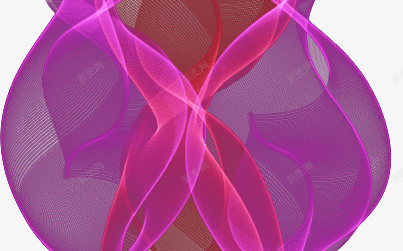 紫色清新曲线绸带效果元素png免抠素材_88icon https://88icon.com 免抠PNG 效果元素 曲线 清新 紫色 绸带