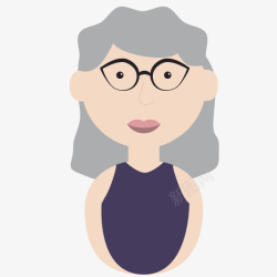 卡通老奶奶素材