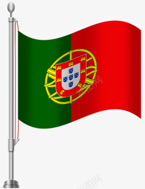橙色红色大背景葡萄牙国旗图标图标