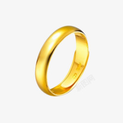 周大福黄金结婚戒指素材