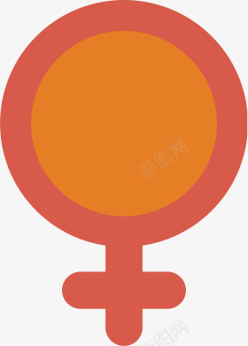 橙色红色女性符号图标图标