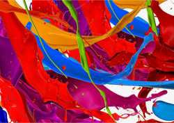 油漆喷溅洒出来彩色图层素材