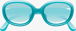 蓝色卡通太阳眼镜素材