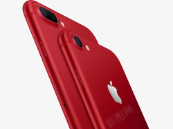 苹果手机红色质感手机套素材