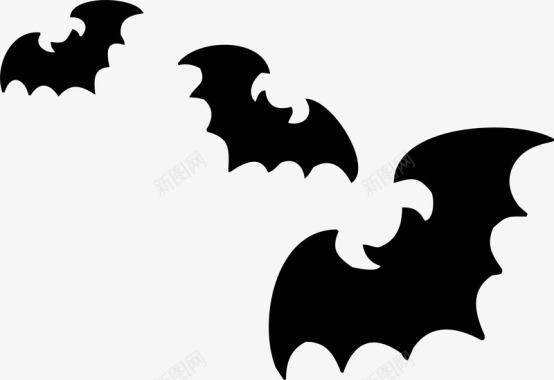 呆萌瓢虫可爱黑色蝙蝠图标图标