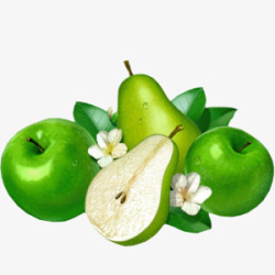 绿色苹果梨子素材