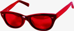 红色个性眼镜炫酷素材