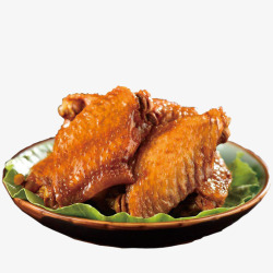 卤味翅膀素材卤味鸡翅膀青菜高清图片