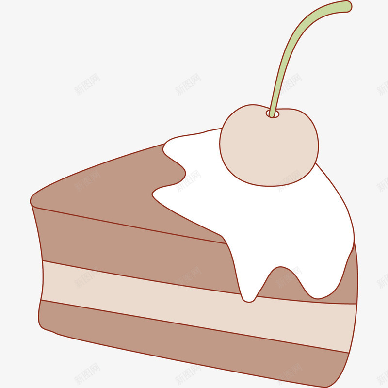 樱桃和巧克力蛋糕简图png免抠素材_88icon https://88icon.com 巧克力蛋糕 慕斯蛋糕 手绘 樱桃 水果 素描 美味的
