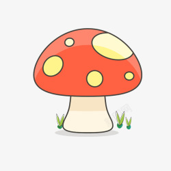 彩色蘑菇可爱卡通彩绘蘑菇头高清图片
