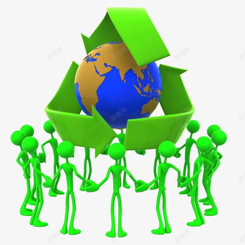 保护绿色地球png免抠素材_88icon https://88icon.com 3D小人 保护地球 保护家园地球 地球家园 爱护地球宣传素材 资源循环利用